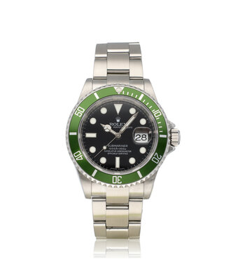 Rolex Submariner Date 40 NEW ROLEX SERVICE - 2008 | steel Kermit - Green - V-serial - RRR - reha
