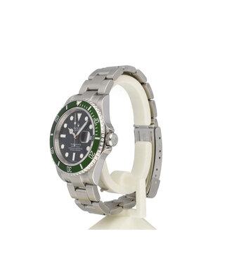 Rolex Submariner Date 40 NEW ROLEX SERVICE - 2008 | steel Kermit - Green - V-serial - RRR - reha