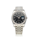 Rolex Datejust 36 NEW ROLEX SERVICE  - 2012 + papers | steel - white gold black roulette Jubilee