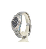 Rolex Datejust 36 NEW ROLEX SERVICE - 2016 B+P | steel - white gold diamond black Oyster