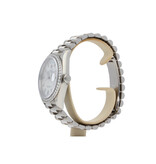 Rolex Day-Date 36 36 white gold silver dial factory diamond bezel President