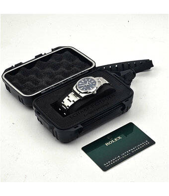 Rolex Oyster Perpetual 34 2022 + papers | steel blue index domed Oyster