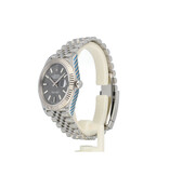 Rolex Datejust II 41 NEW ROELX SERVICE | steel - white gold rhodium - slate - grey fluted Jubile