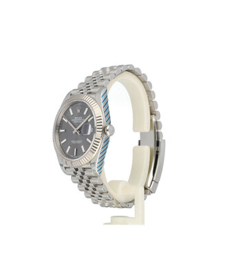 Rolex Datejust II 41 NEW ROELX SERVICE | steel - white gold rhodium - slate - grey fluted Jubile