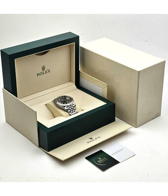 Rolex Datejust II 41 NEW ROELX SERVICE | steel - white gold rhodium - slate - grey fluted Jubile