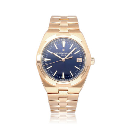 Overseas  41 rose gold blue 2022 NEW / UNWORN box + papers