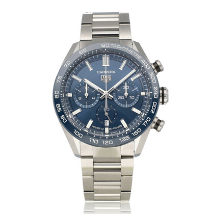 Carrera Chronograph 44 steel blue 2025 box + papers