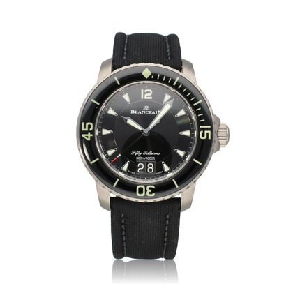 Fifty Fathoms Grande Date 45 NEW BLANCPAIN SERVICE - 2022 + papers | titanium