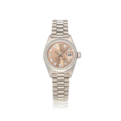 Lady-Datejust 26 white gold diamond 1999 B+P | NEW ROLEX SERVICE