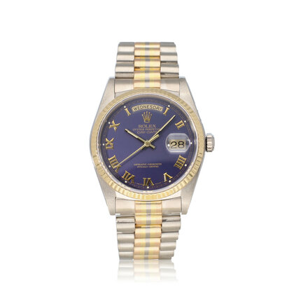 Day-Date 36 36 Tridor white - rose - yellow gold blue roman President - 1987