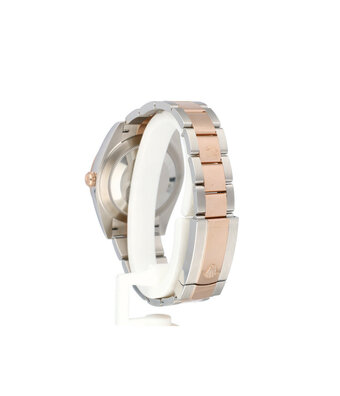 Rolex Datejust 41 steel - rose gold silver fluted / motif Oyster 2023 B+P