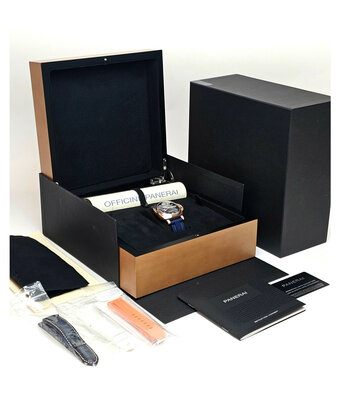 Panerai Luminor Perpetual Calendar 44 GMT rose gold / goldtech blue limited 2023 box + papers