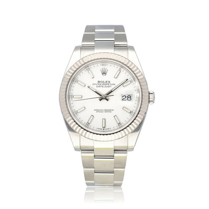 Datejust 41 2024 box + papers | steel white index Oyster
