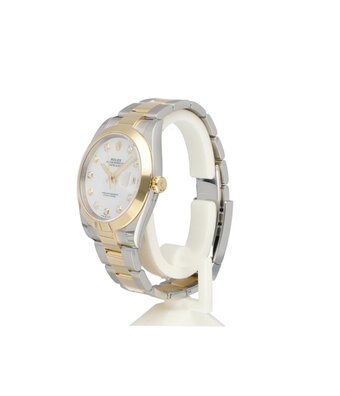 Rolex Datejust 41 steel - gold MOP diamond Oyster 2022 B+P | NEW ROLEX SERVICE