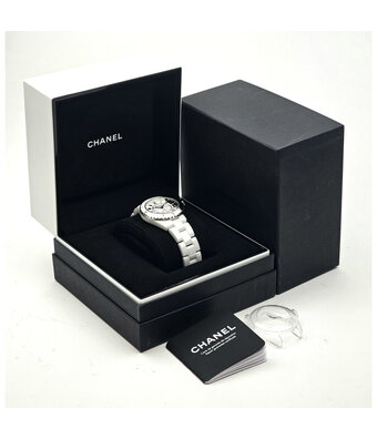 CHANEL J12 Paradoxe 38 ceramic white - black 2020 box + papers