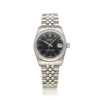 Datejust 31 NEW ROLEX SERVICE - 1997 B+P | steel black Jubilee
