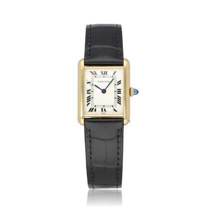 Tank Louis Cartier Large yellow gold enamel Paris dial | NEW CARTIER STRAP