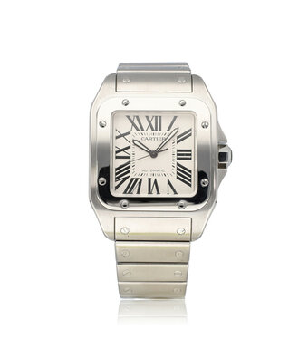 Cartier Santos 100 XL 38 automatic steel - steel bracelet