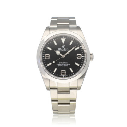 Explorer  39 steel black domed Oyster 2011 box + papers