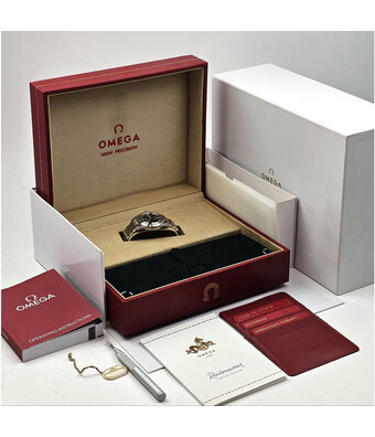 Omega Seamaster Railmaster Co-Axial Master Chronometer 1957 Trilogy 38 steel black dial limited