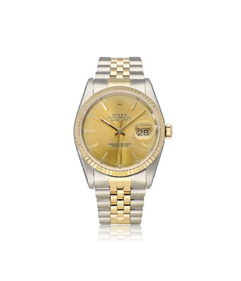 Rolex Datejust 36 steel - gold champagne tight Jubilee X-serial 1991 | NEW ROLEX SERVICE