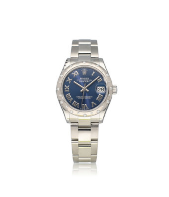 Rolex Datejust 31 steel blue roman factory diamond Oyster 2021 box + papers