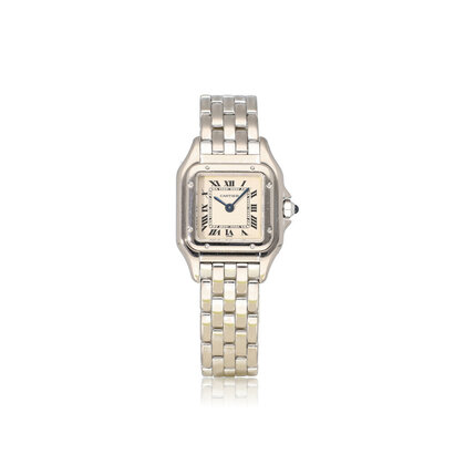 Panthère de Cartier   white gold silver roman