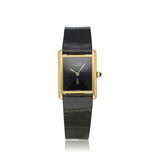 Cartier Tank Vermeil Must  NEW CARTIER SERVICE incl. STRAP | yellow gold vermeil black onyx