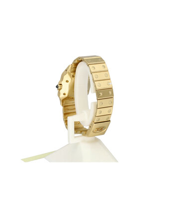 Cartier Santos de Cartier Galbée 34,8 automatic yellow gold white + box