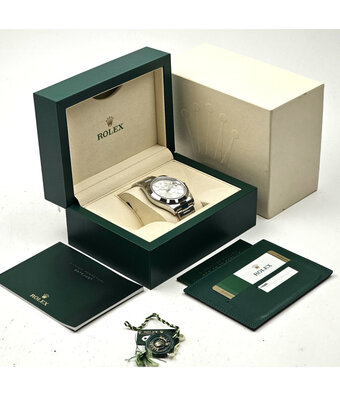 Rolex Datejust II 41 steel silver domed Oyster 2018 box + papers