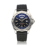 Breitling Galactic  44 steel day-date black rubber 2015 with box + papers