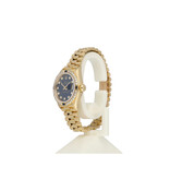 Rolex Lady-Datejust 26 - NEW ROLEX SERVICE 1987 B+P | gold President diamond sapphire blue