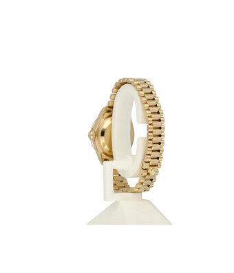 Rolex Lady-Datejust 26 - NEW ROLEX SERVICE 1987 B+P | gold President diamond sapphire blue