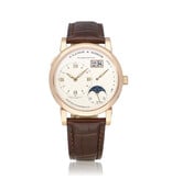 A.Lange & Söhne Lange 1 Moon Phase 39 NEW LANGE STRAP - 2016 box + papers | rose gold silver