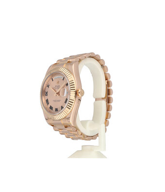 Rolex Day-Date II 41 rose gold concentric roman President 2010 box + papers