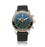 Breitling Superocean Heritage B01 Chronograph 44 steel - rose gold green rubber limited 2022 B+P