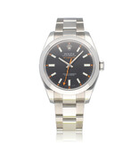 Rolex Milgauss 40 steel black / orange 2015 box + papers