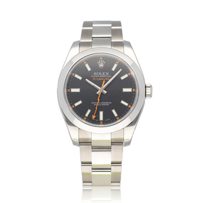 Milgauss 40 steel black / orange 2015 box + papers