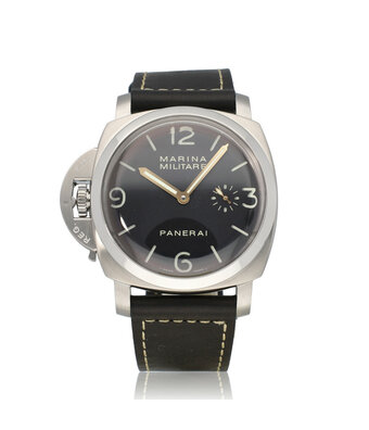 Panerai Luminor Marina Militare Special Edition 47 LEFTY - 2006 B+P | steel black limited