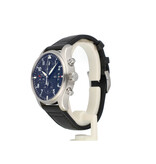 IWC Pilot's Watch Double Chronograph 46 steel black day - date | NEW IWC STRAP