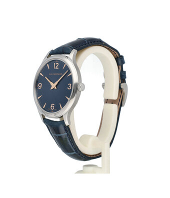 Chopard L.U.C.   steel blue automatic 2020 box + papers | NEW CHOPARD STRAP