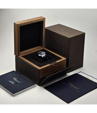 Chopard L.U.C.  40 steel blue automatic 2020 box + papers | NEW CHOPARD STRAP