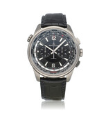 Jaeger-LeCoultre Polaris Chronograph WT 44 NEW JLC SERVICE - 2022 B+P | titanium black alligator leather