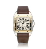 Cartier Santos 100 XL 51,1 NEW CARTIER STRAP | XL steel yellow gold silver + box