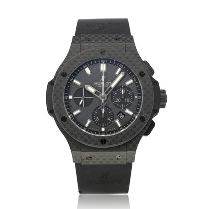 Big Bang Chronograph 44 steel carbon black rubber + box