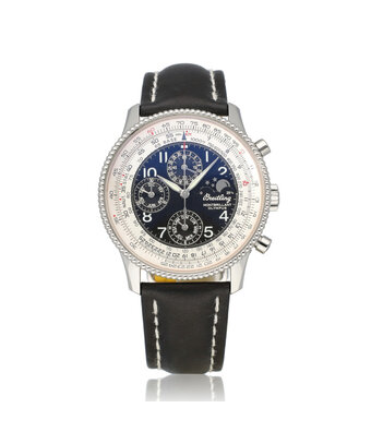Breitling Navitimer Montbrillant Olympus  steel day date moonphase black | NEW BREITLING STRAP