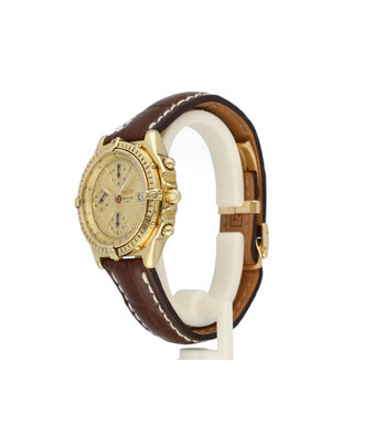 Breitling Chronomat   1998 box + papers | yellow gold champagne