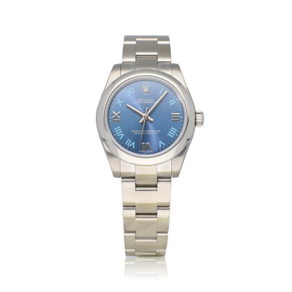 Oyster Perpetual 31 NEW ROLEX SERVICE | 2014 box + papers steel blue Oyster