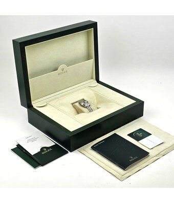 Rolex Lady-Datejust 26 NEW ROLEX SERVICE - 2007 B+P | platina silver roman