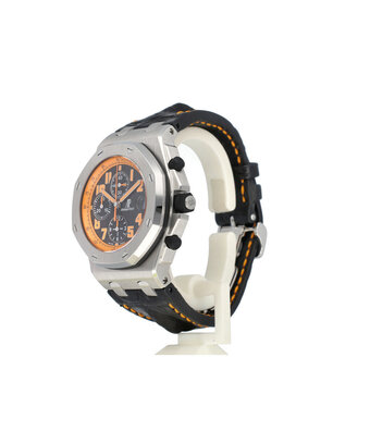 Audemars Piguet Royal Oak Offshore   NEW AP SERVICE of € 7.320,- - extract | steel black orange